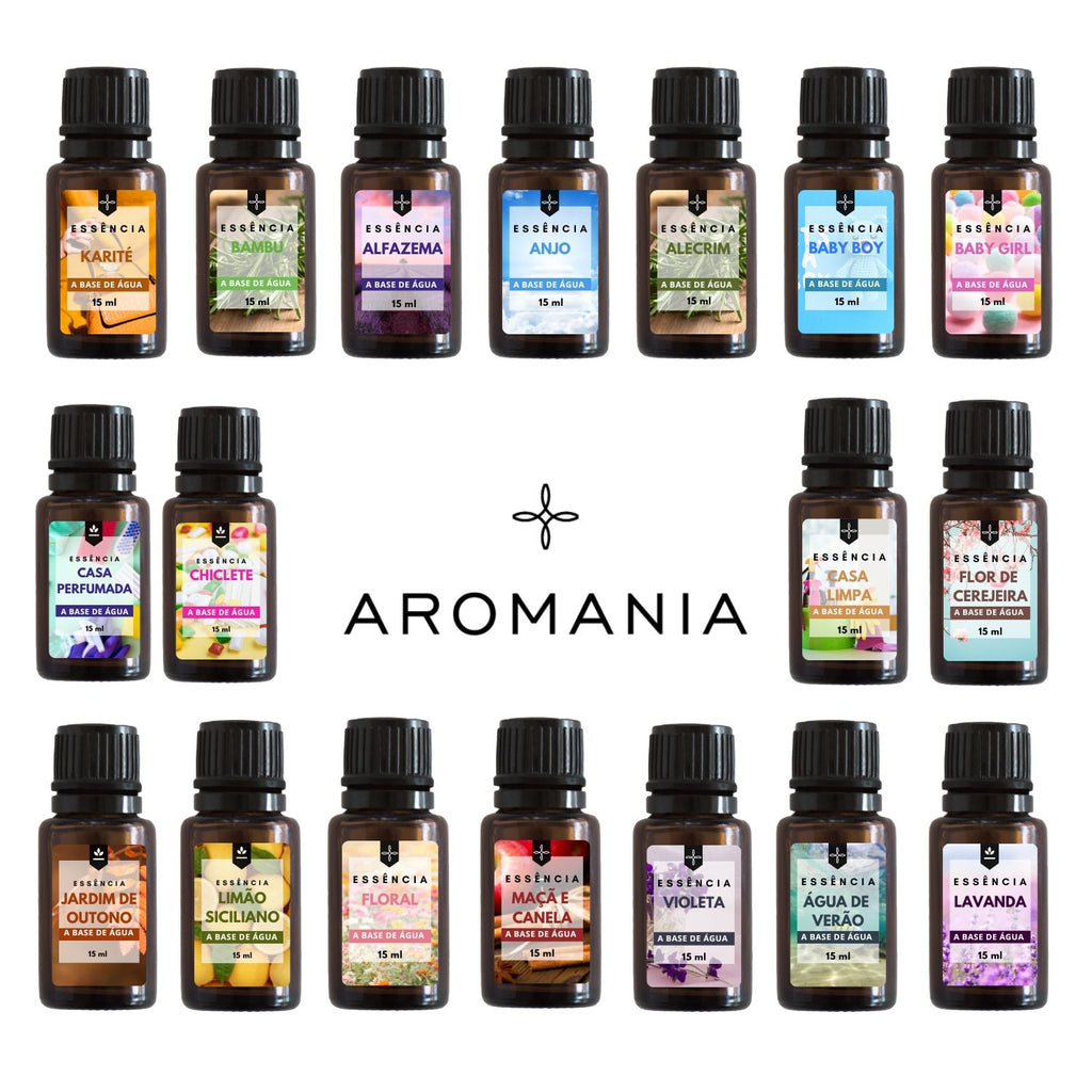 Kit 5 Essências Para Difusor Ariomatizador e Umidificador de Ambiente Hidrossolúvel