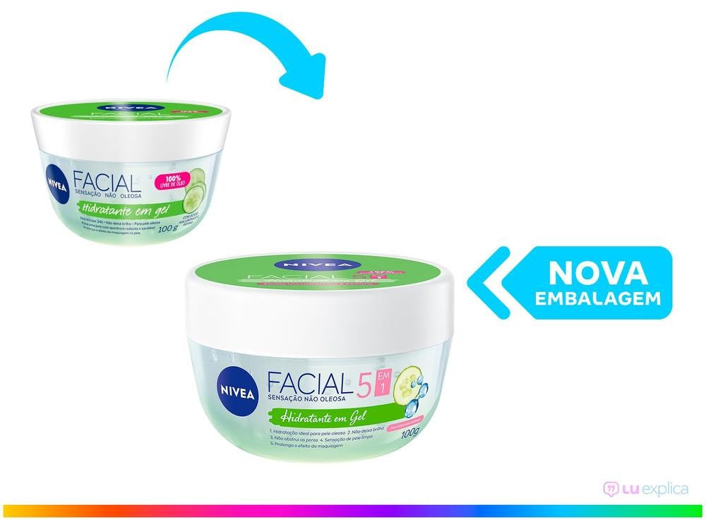 Gel Hidratante Facial Nivea Ácido Hialurônico e Pepino 100g
