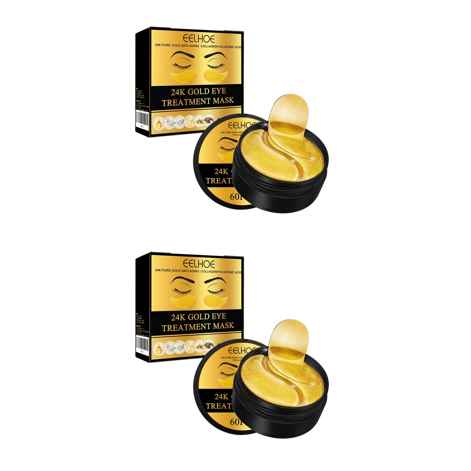 Máscara Dourada para Olhos 24K