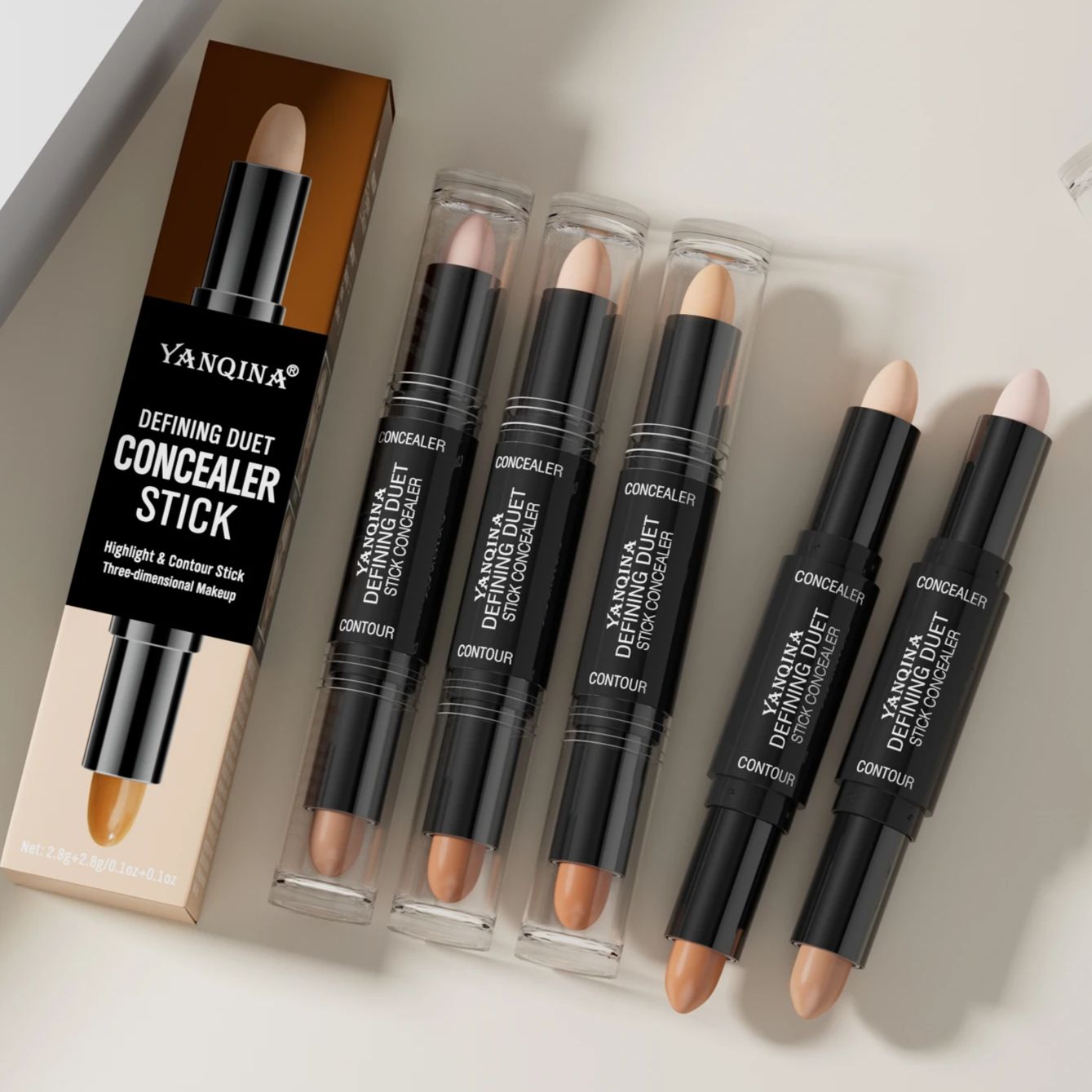 Bastão Contorno Duo 2 em 1 Yanqina